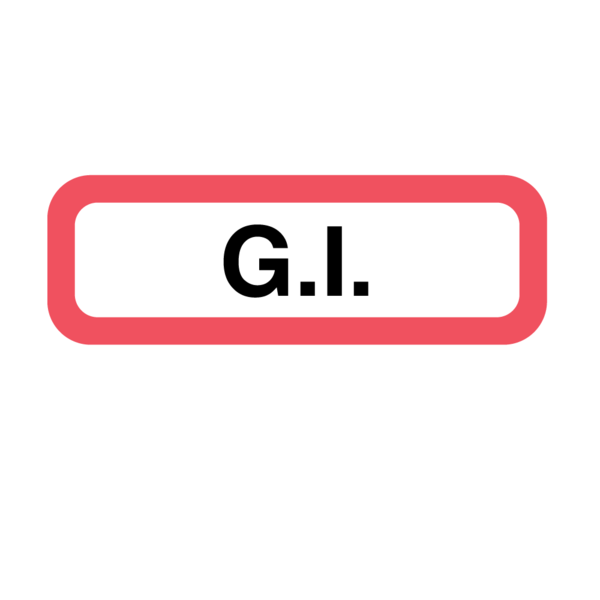 Nevs Position Labels - G.I. 1/2" x 1-1/2" White w/Red & Black XP-230